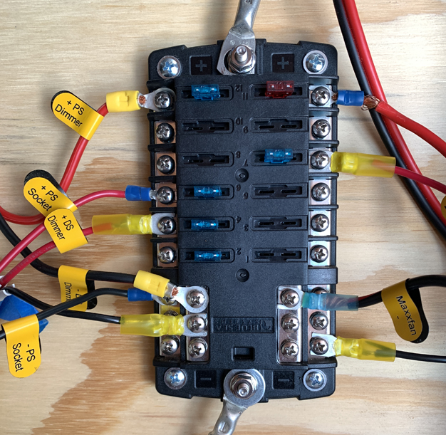 Fuse block wired